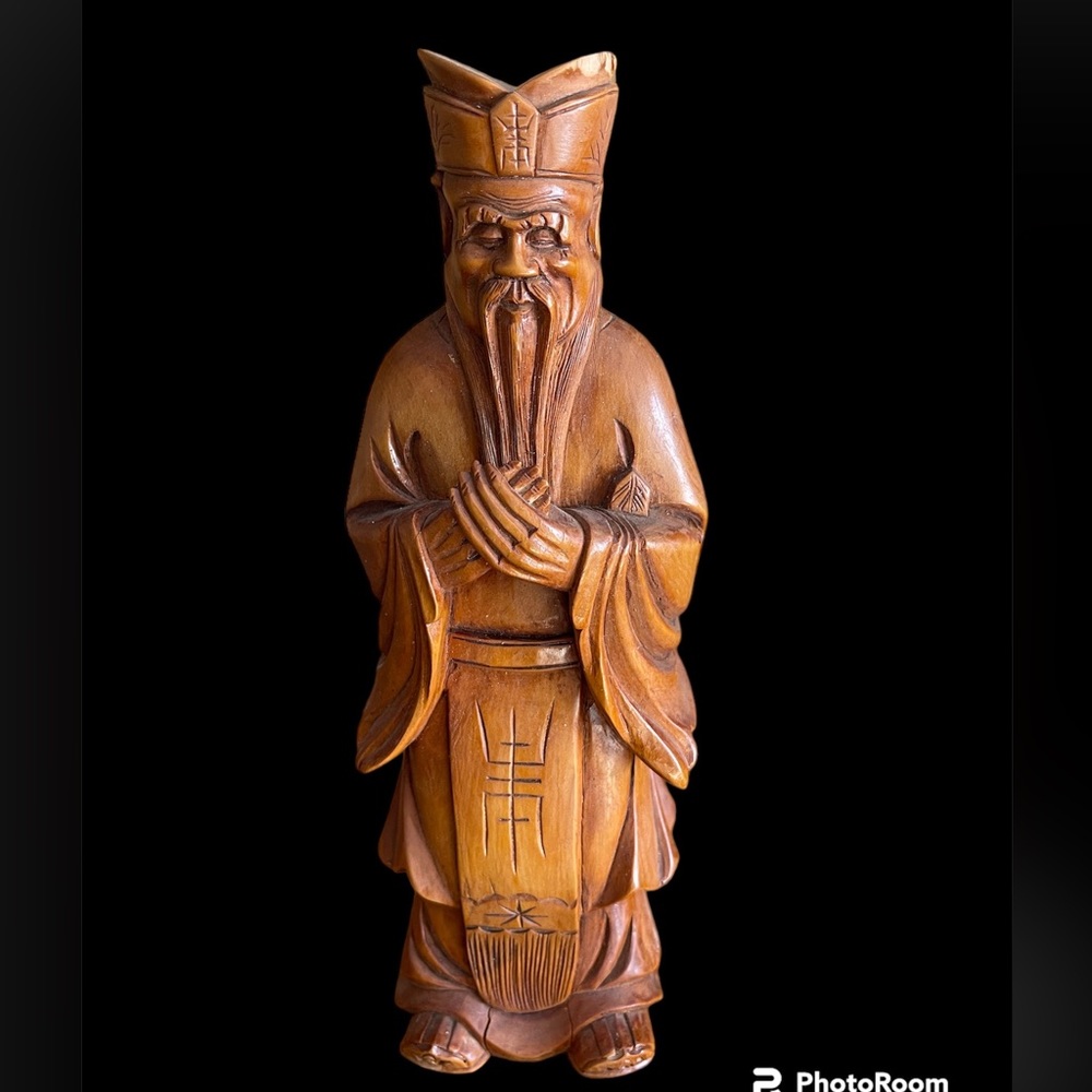 Wood Carved Figure Table Home Accent Piece Decor Statue